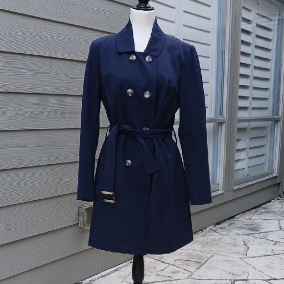 41 Hawthorn Jackets & Blazers - 41 Hawthorn Midnight Blue Belted Trench Coat